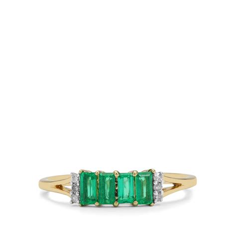 Panjshir Emerald Diamond K Gold Tomas Rae Ring Atgw Ct Gemporia