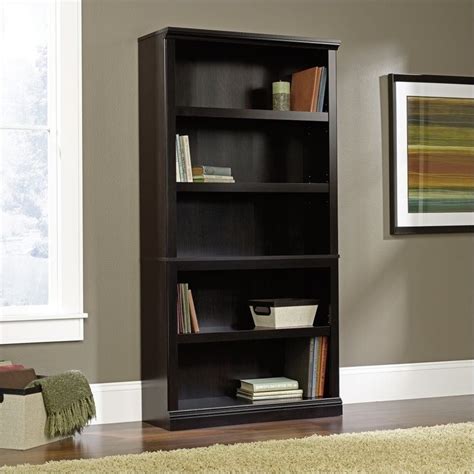 Sauder Select Engineered Wood 5 Shelf Bookcase In Glacier Oak