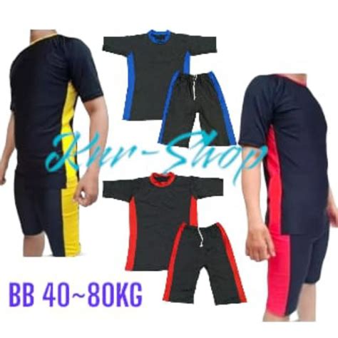 Jual Baju Renang Polos Setelan Atas Bawah Pria Remaja Dewasa Bb 40 80kg Shopee Indonesia