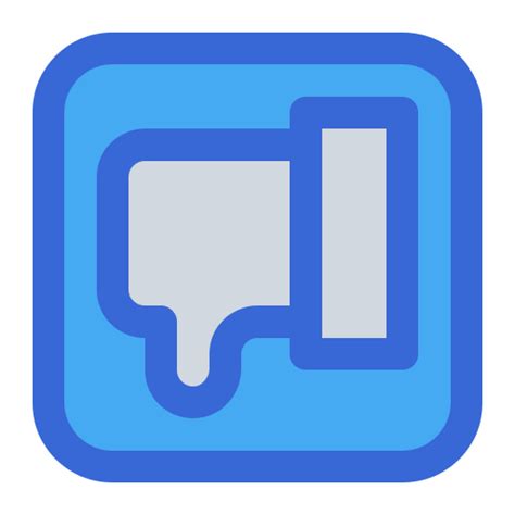 Dislike Generic Blue Icon