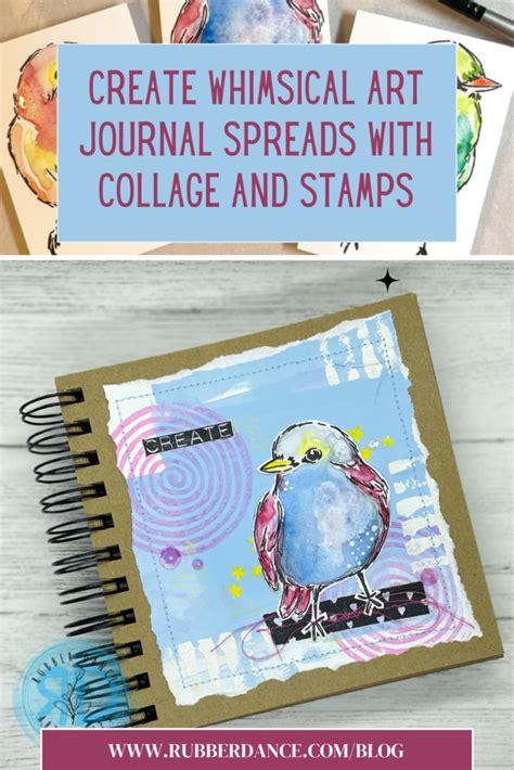 Art Journal Page Tutorial With Sketchy Birds Rubber Dance Art