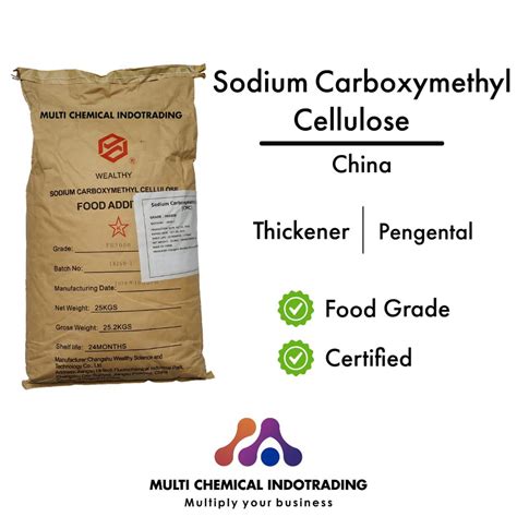 Jual Sodium Carboxymethyl Cellulose Cmc Food Grade 25 Kg Shopee