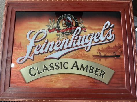 Leinenkugels Classic Amber Bar Beer Sign 30x22 Reflective Plaque Ebay