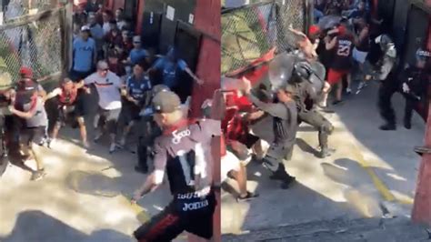 Violento Enfrentamiento Entre Hinchas De Defensores De Belgrano Y La