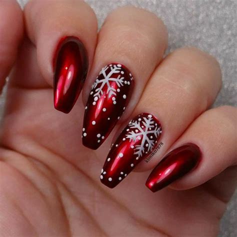 58 Winter Nail Colors And Nail Polish Brands Snowflake Nail Art Cute