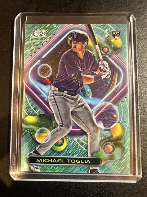 2023 Topps Chrome Cosmic Michael Toglia RC Aqua Equinox Refractor 199