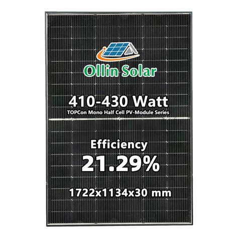 N Type W Topcon N Type Monocrystalline Half Cell Solar Panel