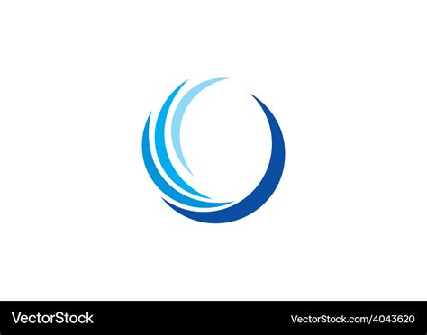 Abstract Swirl Round Logo Royalty Free Vector Image