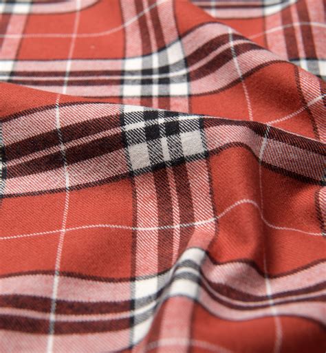 Bright Red Plaid Flannel Shirts By Proper Cloth