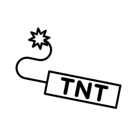 TNT Dinamitar Icono Lineal Logo Marca En Negro Y Blanco 48314562 Vector