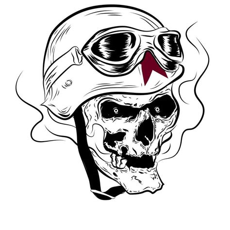 Entry By Ashly For Illustrate A Biker Skull With A Helmet Freelancer