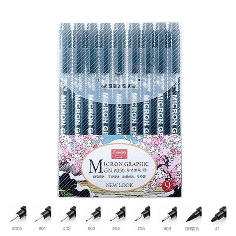 Pigment Liner Micron Pen Set Manga Markers Needle Pen Art Brush Hand