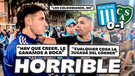 REACCIÓN CON LOS HINCHAS RACING 0 1 SARMIENTO YouTube