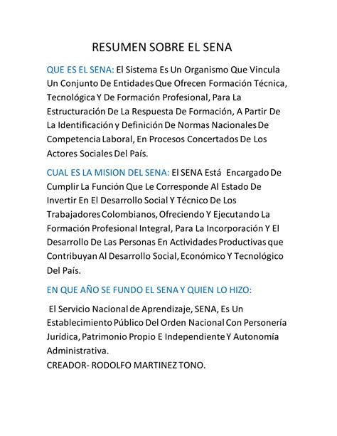 Resumen Del Sena T Cnico En Sistemas Pdf Descarga Gratuita