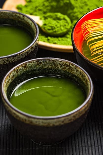 Premium Photo | Drinking ceremony relaxing green matcha tea