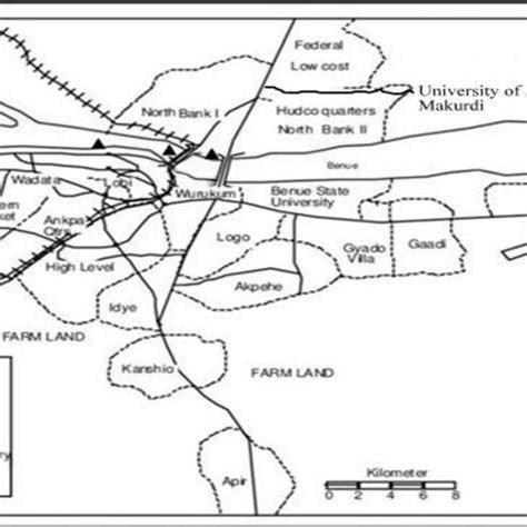 Map of Makurdi showing the study area. | Download Scientific Diagram