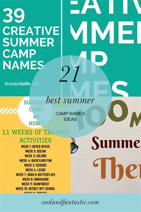 21 Best Summer Camp Names Ideas - Home, Family, Style and Art Ideas