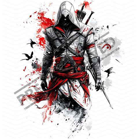 Assassin Tattoo Design High Resolution 4k Canvas Art Printable Svg