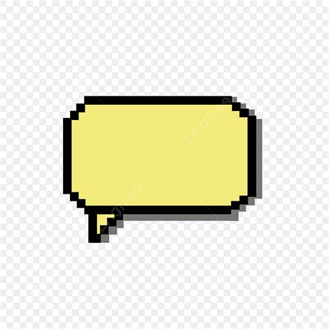 Dialog Box Clipart Transparent Background Yellow Cute Pixel Art Text