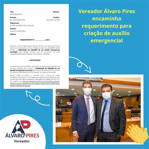 Vereador Álvaro Pires apresenta requerimento para a criação do Bem