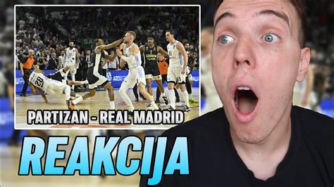 CHODA REAKCIJA NA TUČU PARTIZAN REAL MADRID YouTube