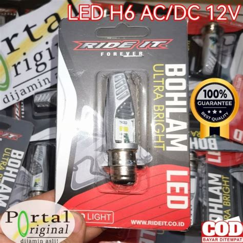 Jual Lampu LED Depan Motor Ride IT H6 AC DC Ultra Bright Matic Bebek