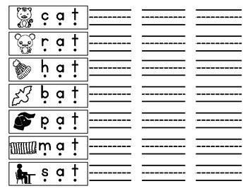 Short A Phonics Practice Printables For Word Families At An Ap Ay