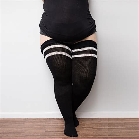 Real Plus Size Thigh Highs Thunda Thighs Long Knee Socks Etsy