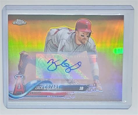 Topps Chrome Update Zack Cozart Sp Auto Refractor Hmt Angels