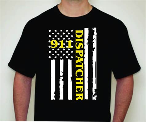 911 Dispatcher Flag Thin Yellow Line Police Dispatcherlaw Etsy