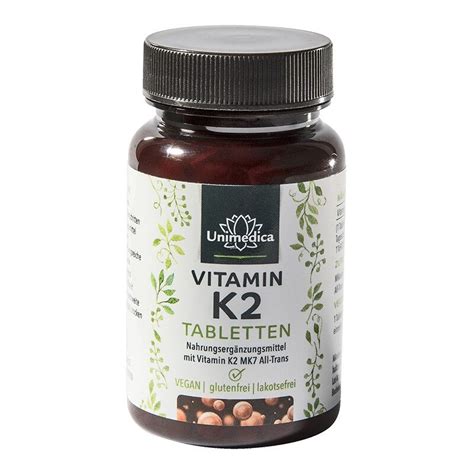 Vitamin K2 200 µg Mk7 All Trans 120 Tabletten Von Unimedica