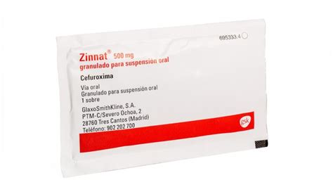 ZINNAT 500 Mg GRANULADO PARA SUSPENSION ORAL 12 Sobres Precio 11 61