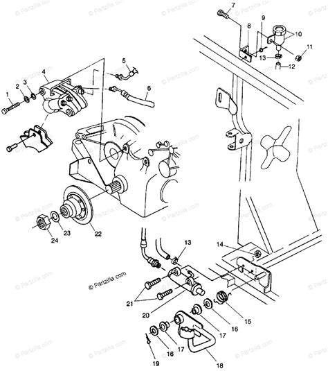 Polaris Atv 1999 Oem Parts Diagram For Rear Brake Foot Pedal