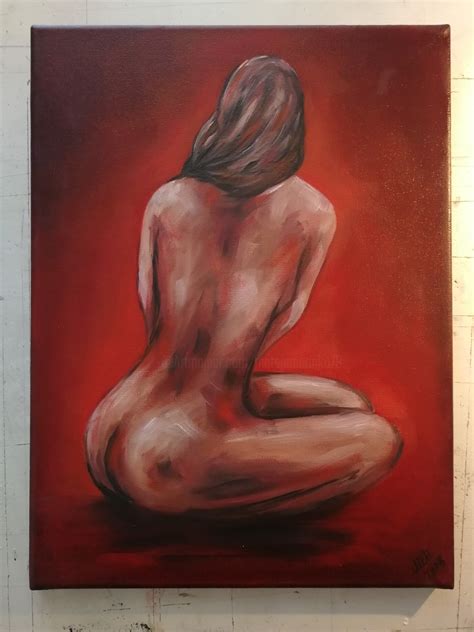 Naked Woman S Back Original Oil Painti Painting By Mateja Marinko