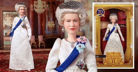 Barbie Signature Queen Elizabeth II Platinum Jubilee Doll Wearing Ivory ...