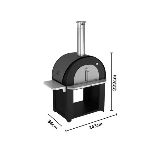 Forno De Pizza A Lenha Garden Empire M910EX Grande Grafite Metávila