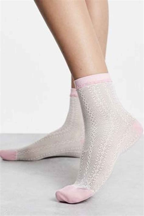 Gipsy White Sheer Lace Ankle Socks 1677