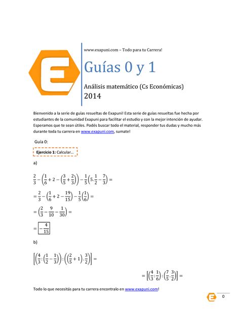 Guia Y De Analisis Matematico An Lisis Matem Tico I Uba Studocu