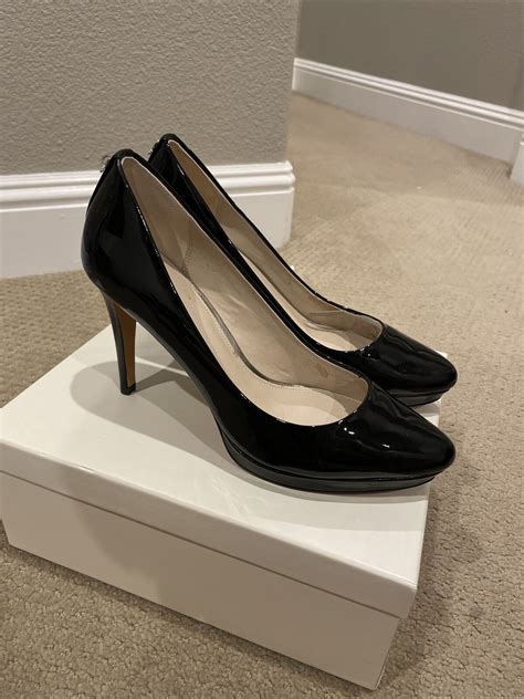 Coach Giovanna Patent Leather Heel Black Size 7M Gem