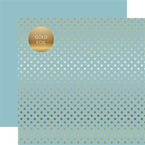 Bluebell Gold Foil Dot 12x12 Dots And Stripes Cardstock The 12x12