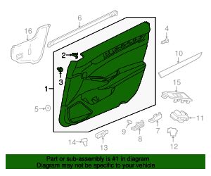 83553 TVA A03ZB Lining L Front Door Assembly Lower NH836L