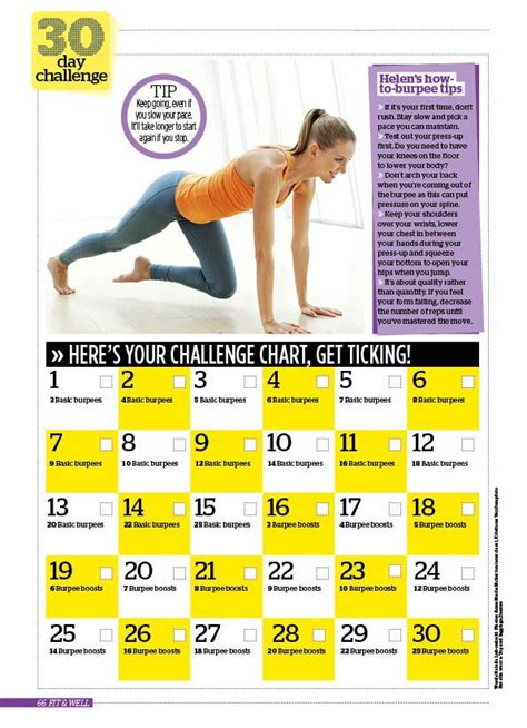 Day Challenge Total Body Tone Up Woman Magazine All Over Body