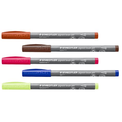 Staedtler Pigment Arts Brush Pen Colours Listed Stationery And Pens