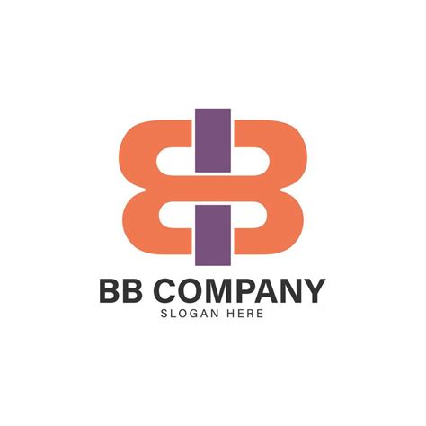 letter bb logo company minimalist modern trendy  vector art