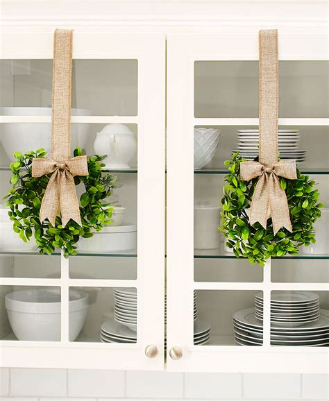 Wreaths On Kitchen Cabinets