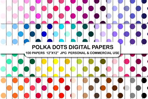 Polka Dots Digital Papers Polka Dot Pack Graphic By Bestgraphicsonline