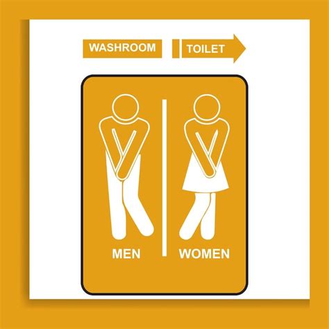 Signes De Toilette Homme Et Femme Illustration Vectorielle Vecteur