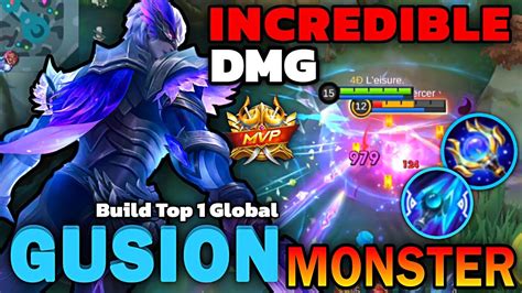 INSANE DAMAGE GUIDE Gusion Monster Damage Build And Emblem MLBB