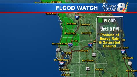 Flood Watch Continues For Pasco Hernando Citrus Counties