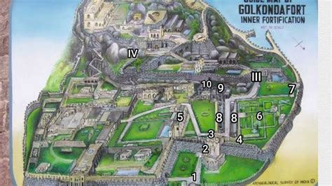 !! GUIDE MAP OF #GOLCONDA FORT# , HYDERABAD, TELANGANA !! #TRAVELLING#